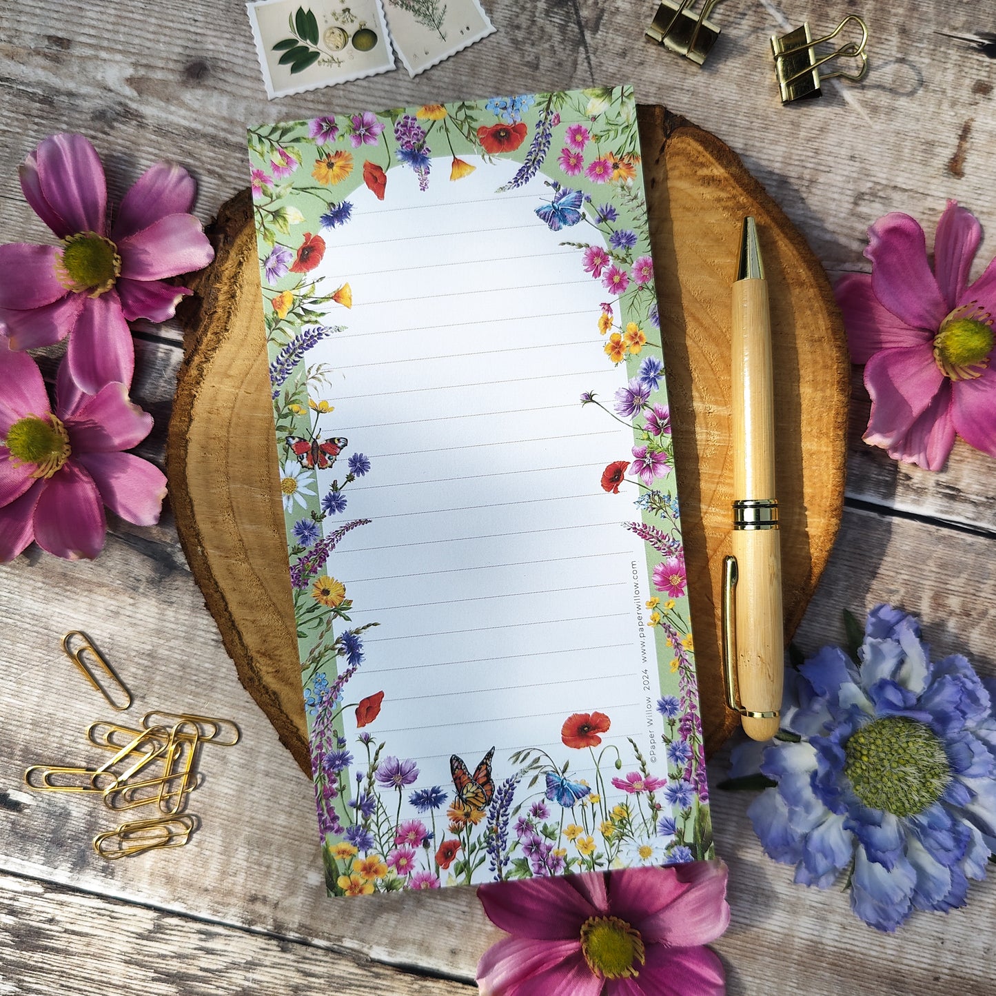 Wildflower Long Notepad