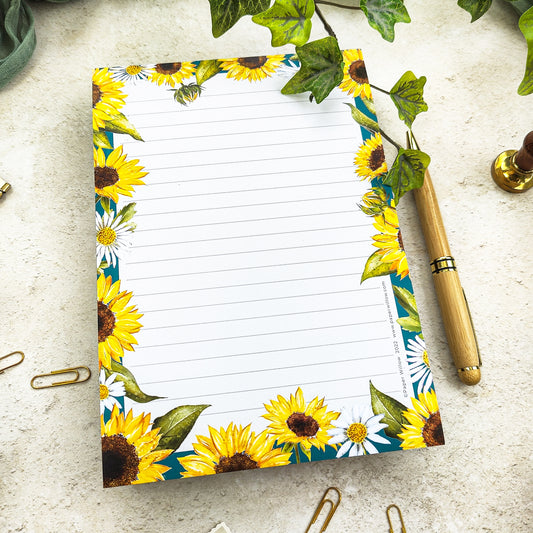 Sunflowers A5 Notepad