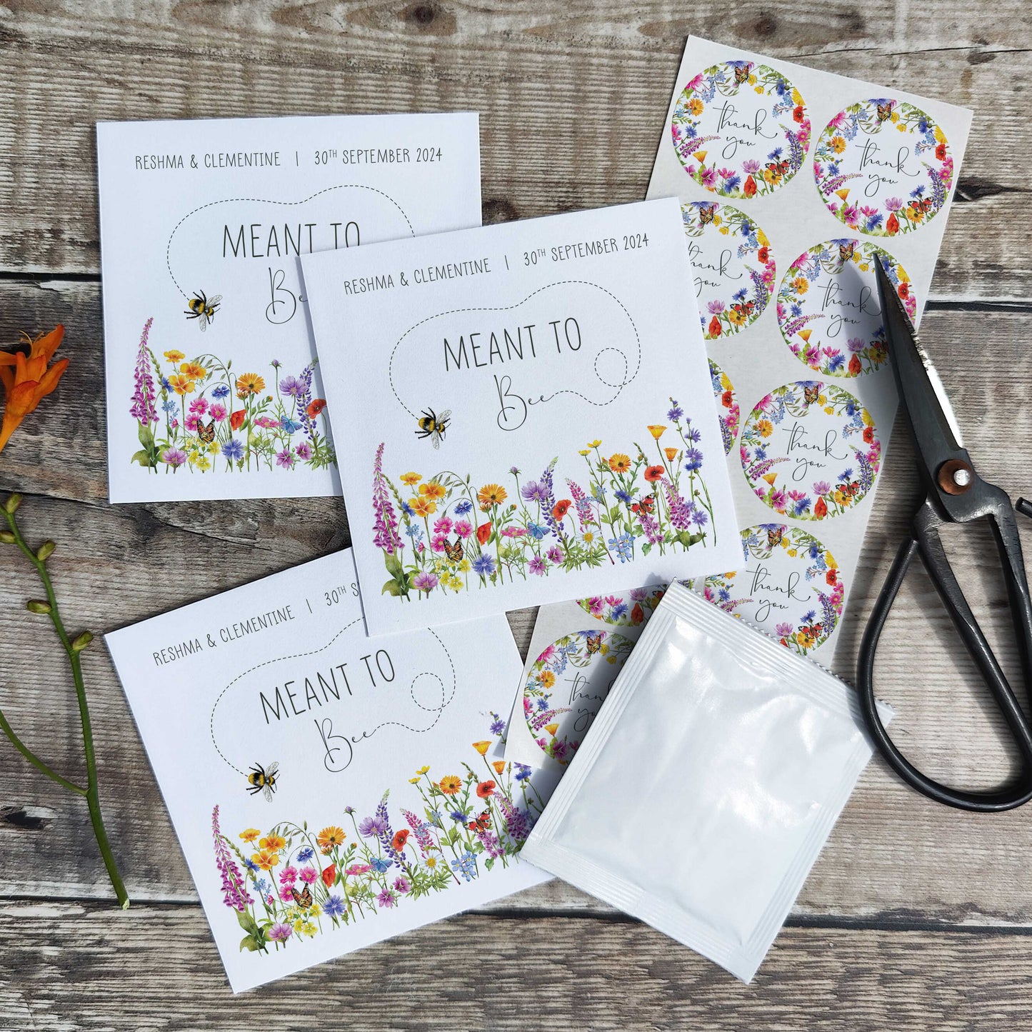 Wildflower Meadow Seed Packet Favours (Meant to bee) (Pack of 10)