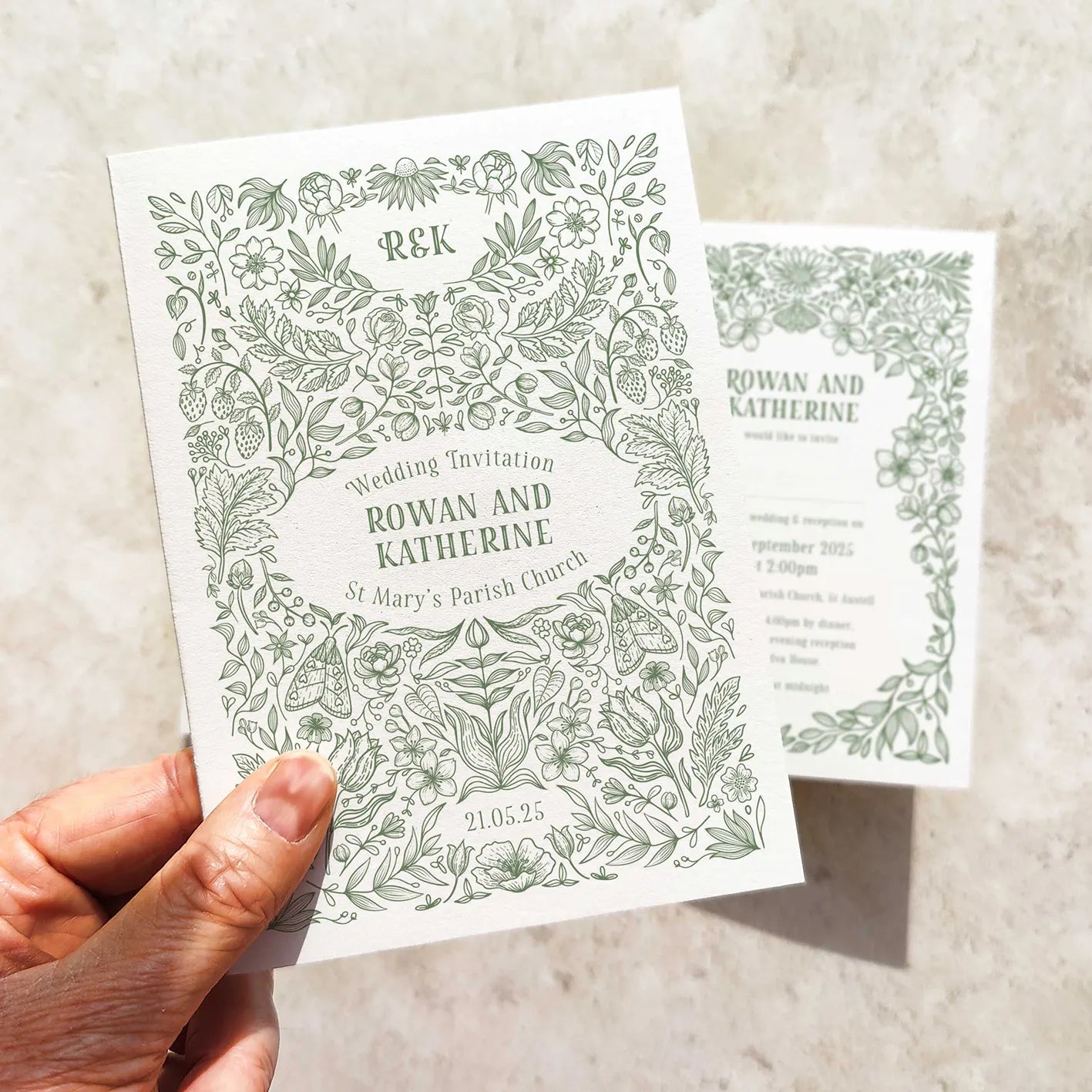 Botanical Floral Folded A6 Invitation