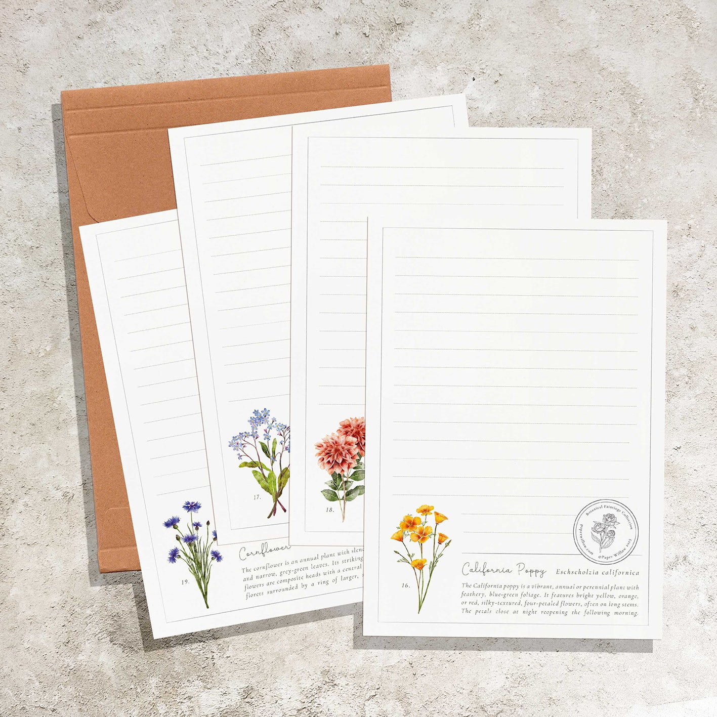 Botanical Letter Writing Set