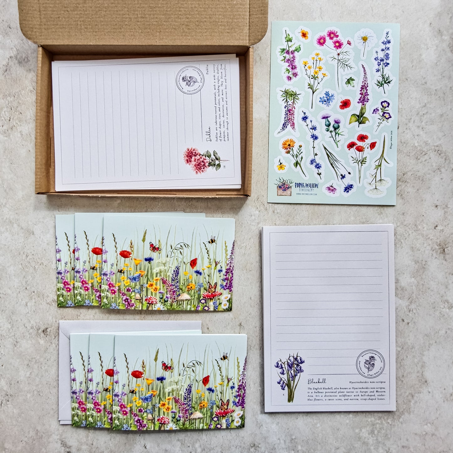 Deluxe Wildflower Watercolour Letter Writing Set