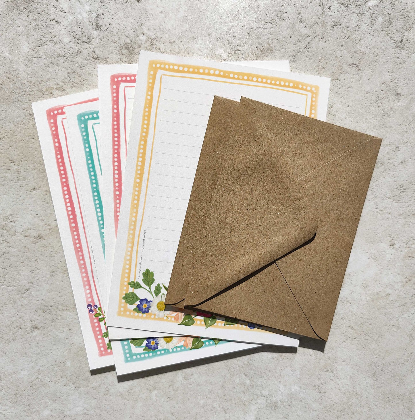 Colourful Flowers Letter Writing Set