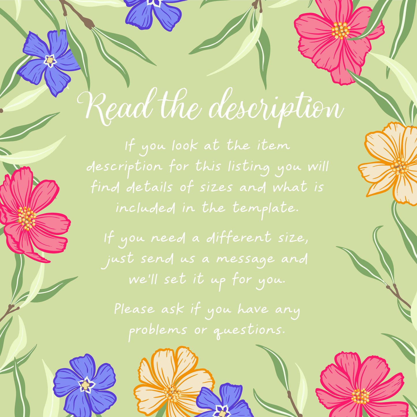 Wildflower Cards and Gifts Sign Digital File