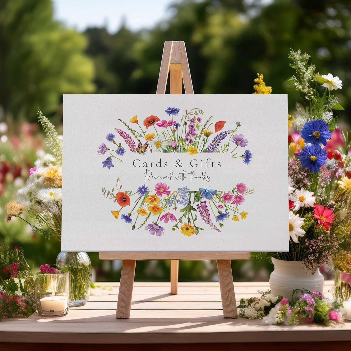 Wildflower Meadow Cards & Gifts Sign (Design 1)
