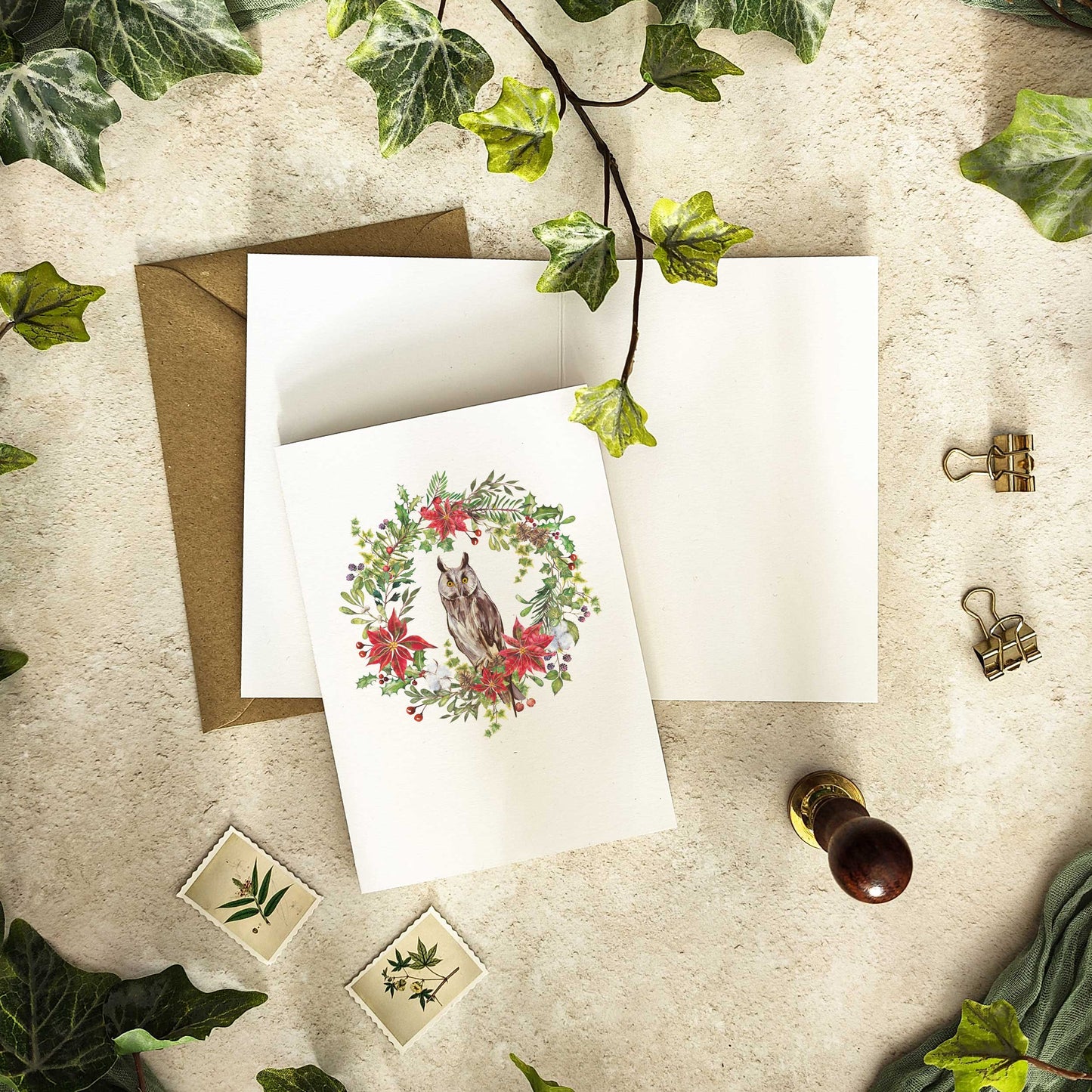 Animal Paintings Christmas Cards & Envelopes