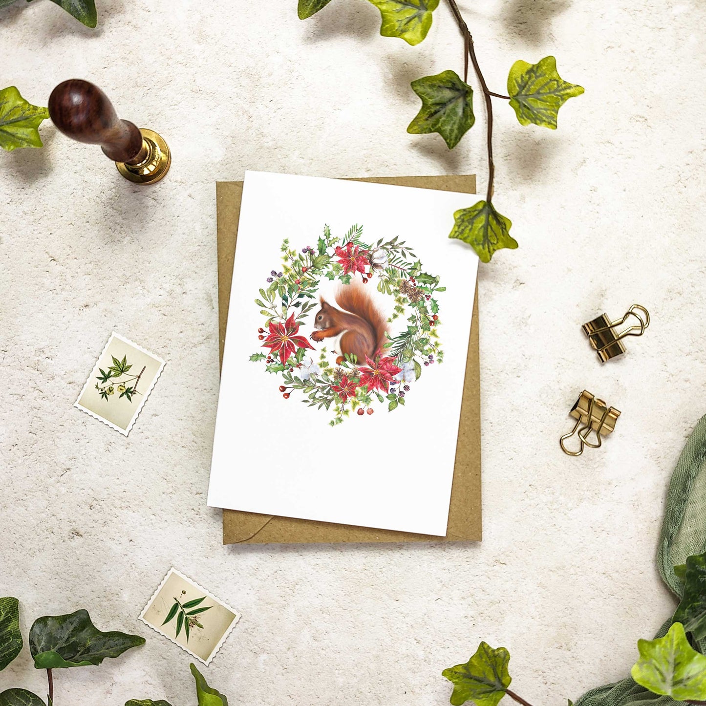 Animal Paintings Christmas Cards & Envelopes