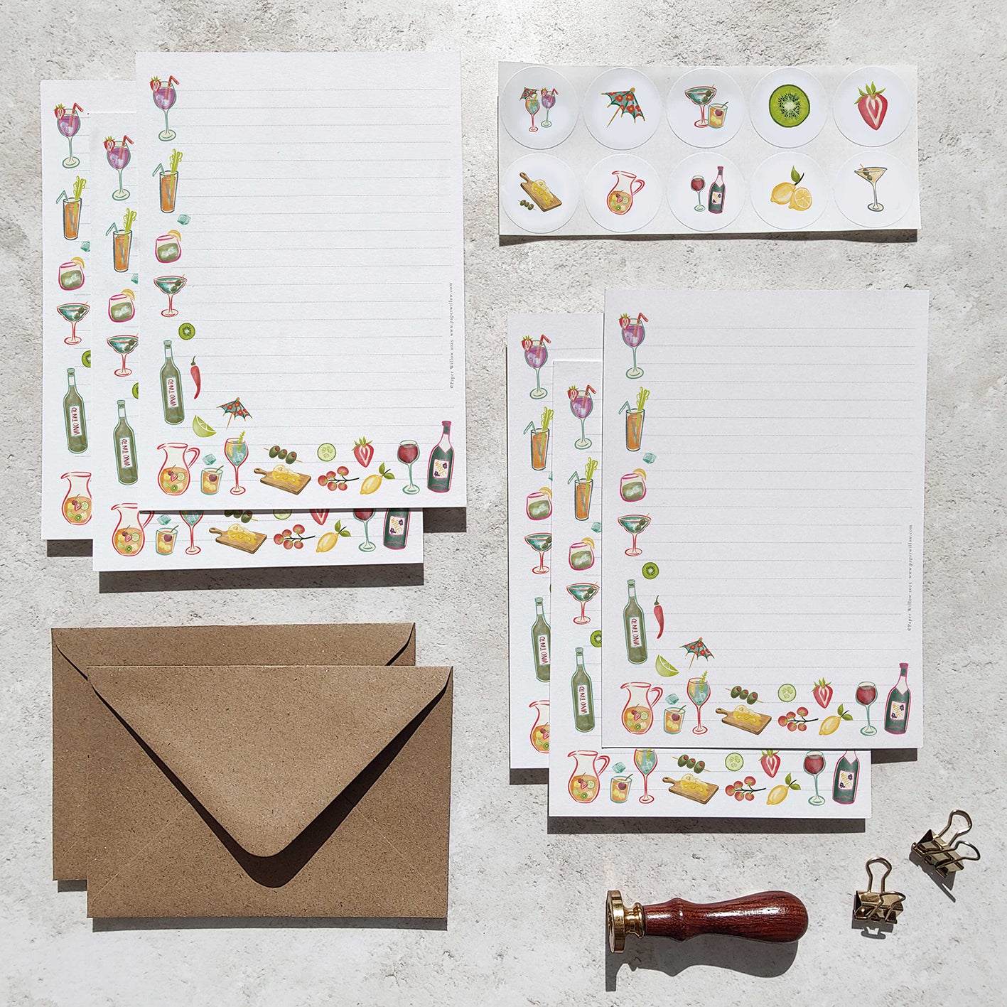 Cocktail Party Letter Writing Set