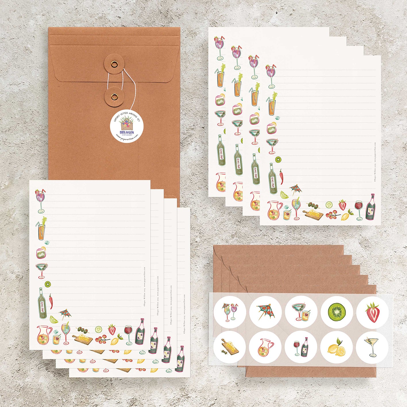 Cocktail Party Letter Writing Set
