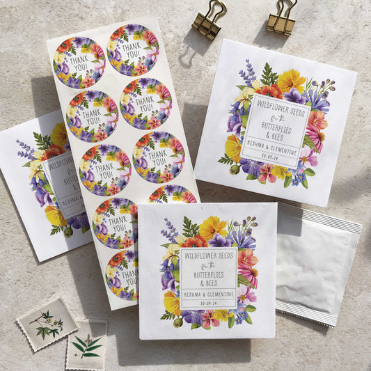 Colourful Flowers Seed Packet Favours (Pack of 10)