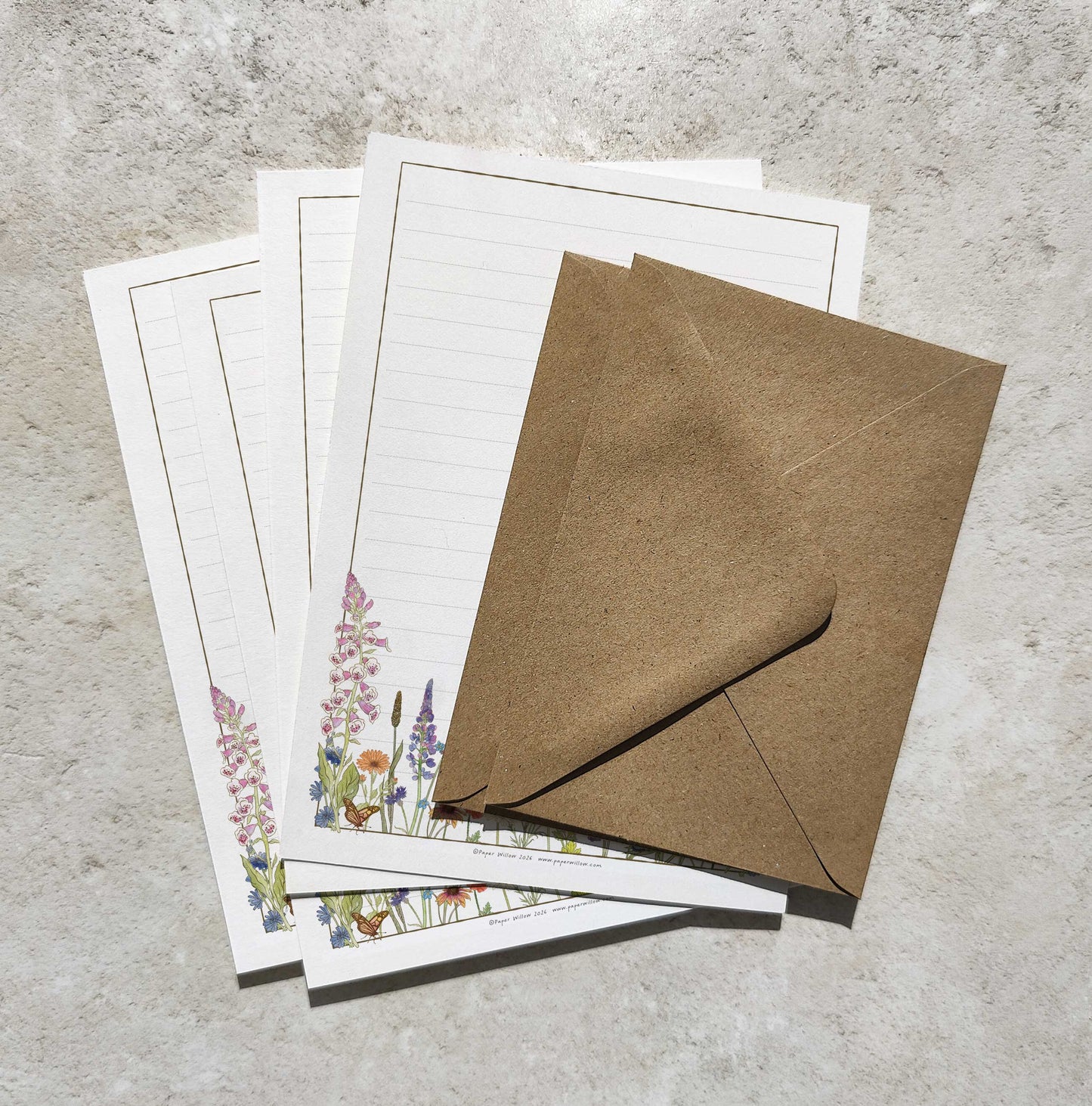 Cottage Garden Wildflowers Letter Writing Set
