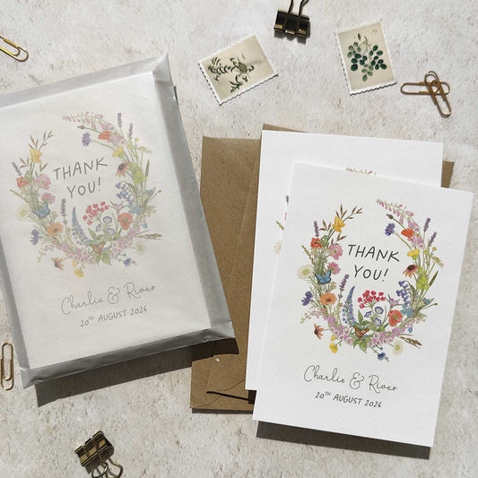 Cottage Garden Personalised Thank You Cards