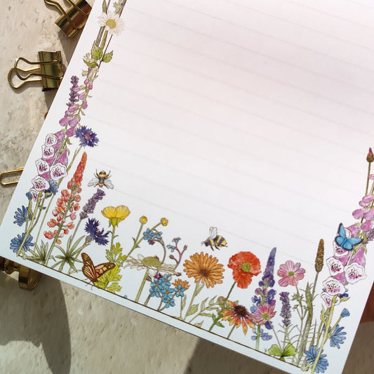 Cottage Garden Wildflower A5 Notepad