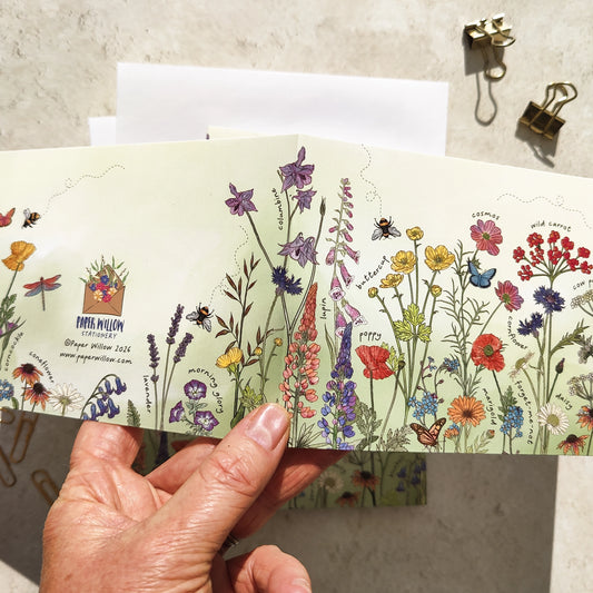 Cottage Garden Wildflowers Stationery Gift Set