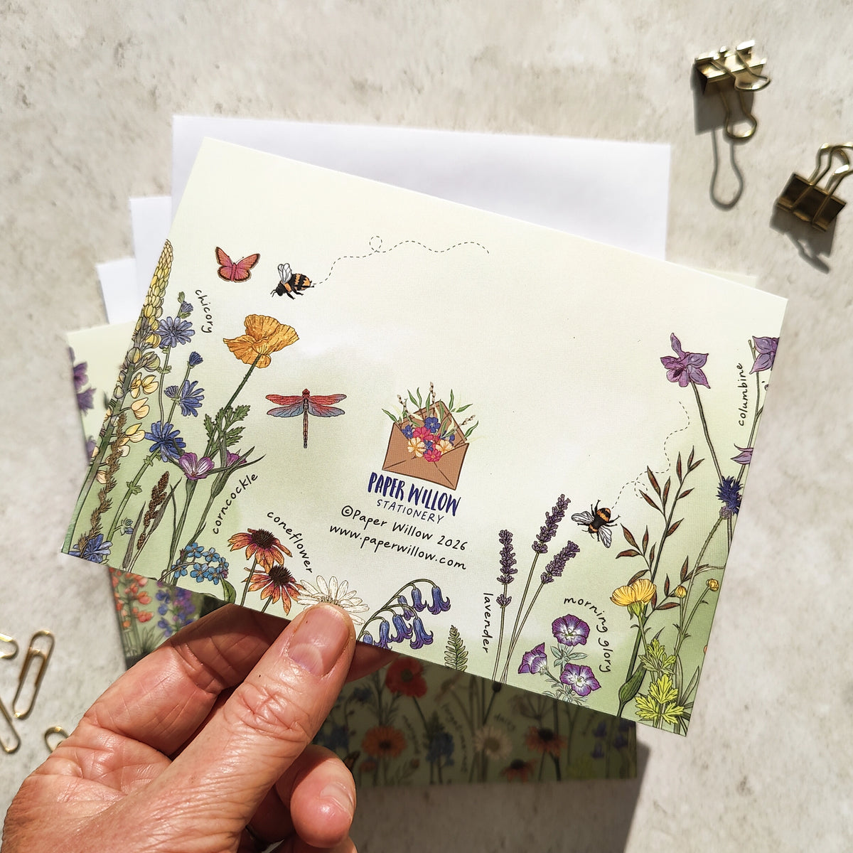 Wildflower Cottage Garden Coaster and Optional Card Set