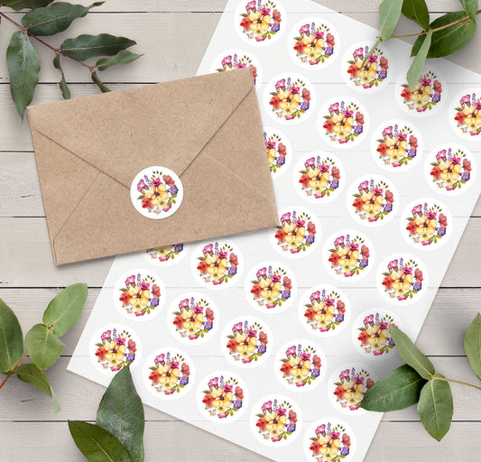 Delicate Floral Stickers (35 stickers)