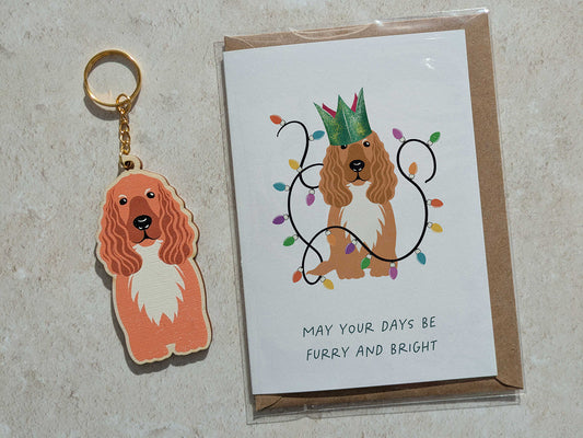 Cocker Spaniel Wooden Keyring