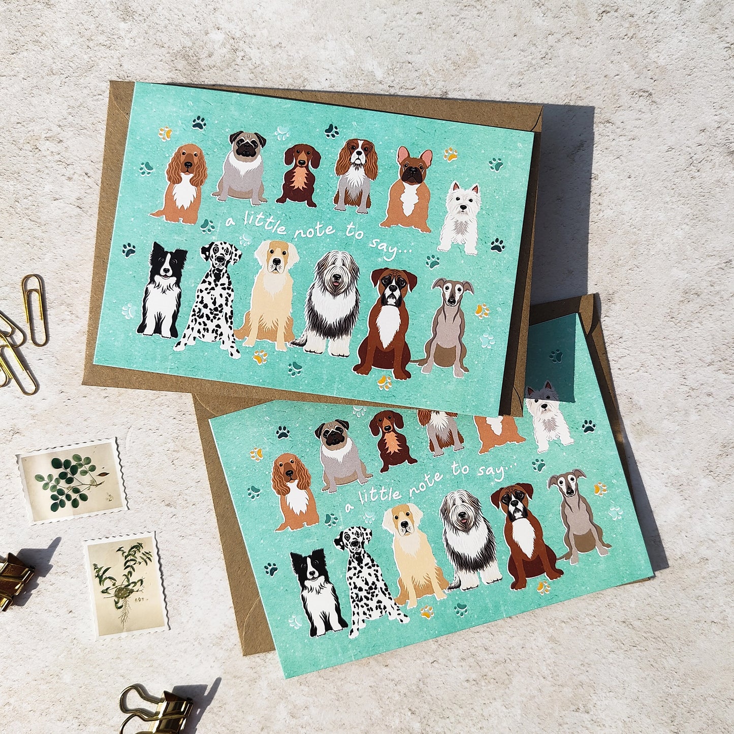 Set of 6 Dog Lovers Note Cards & Envelopes