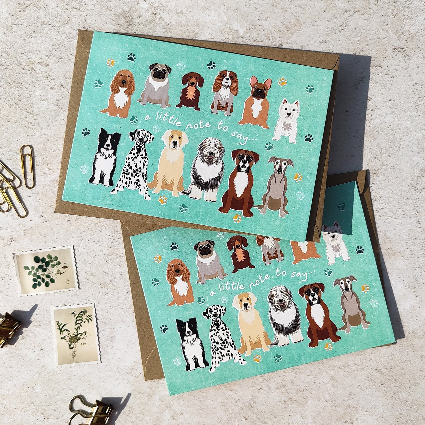 Set of 6 Dog Lovers Note Cards & Envelopes