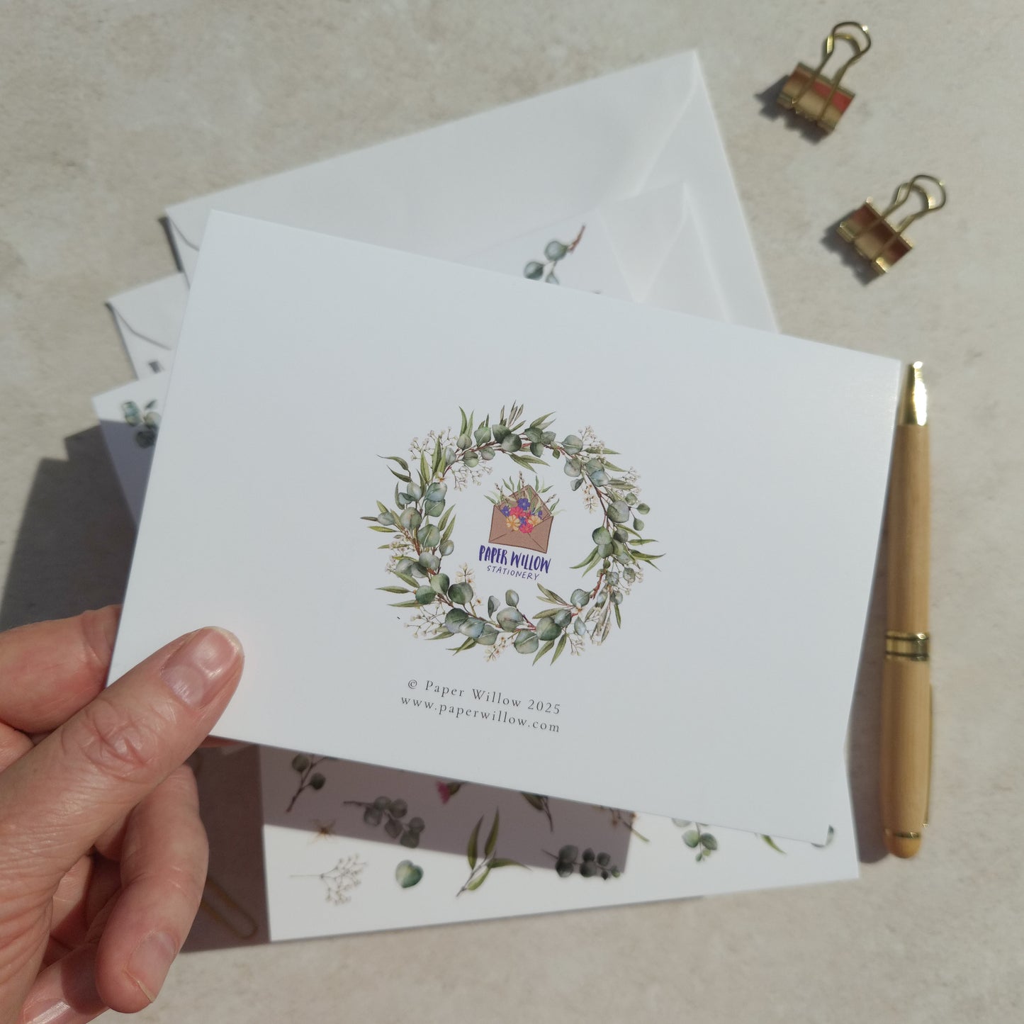 Eucalyptus and Gypsophila Thank You Cards