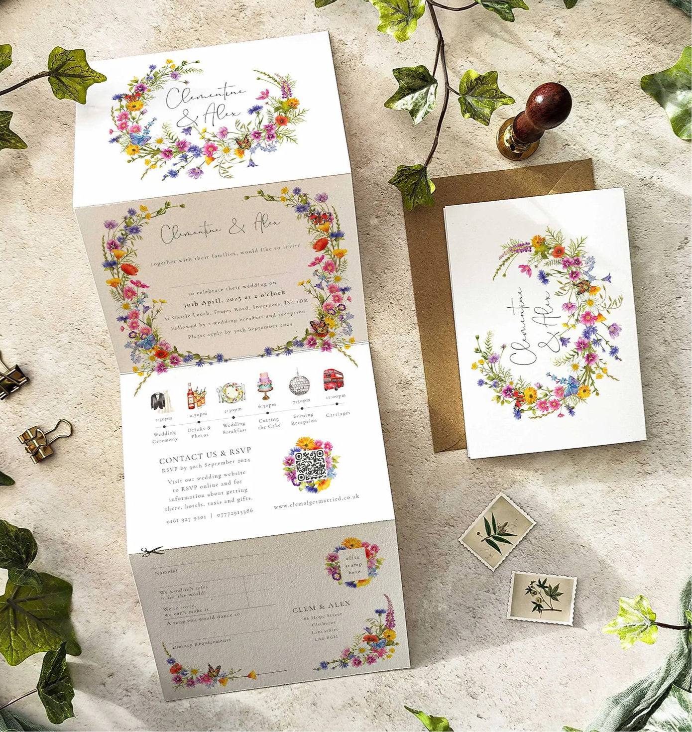 Wildflower Wedding Invitation