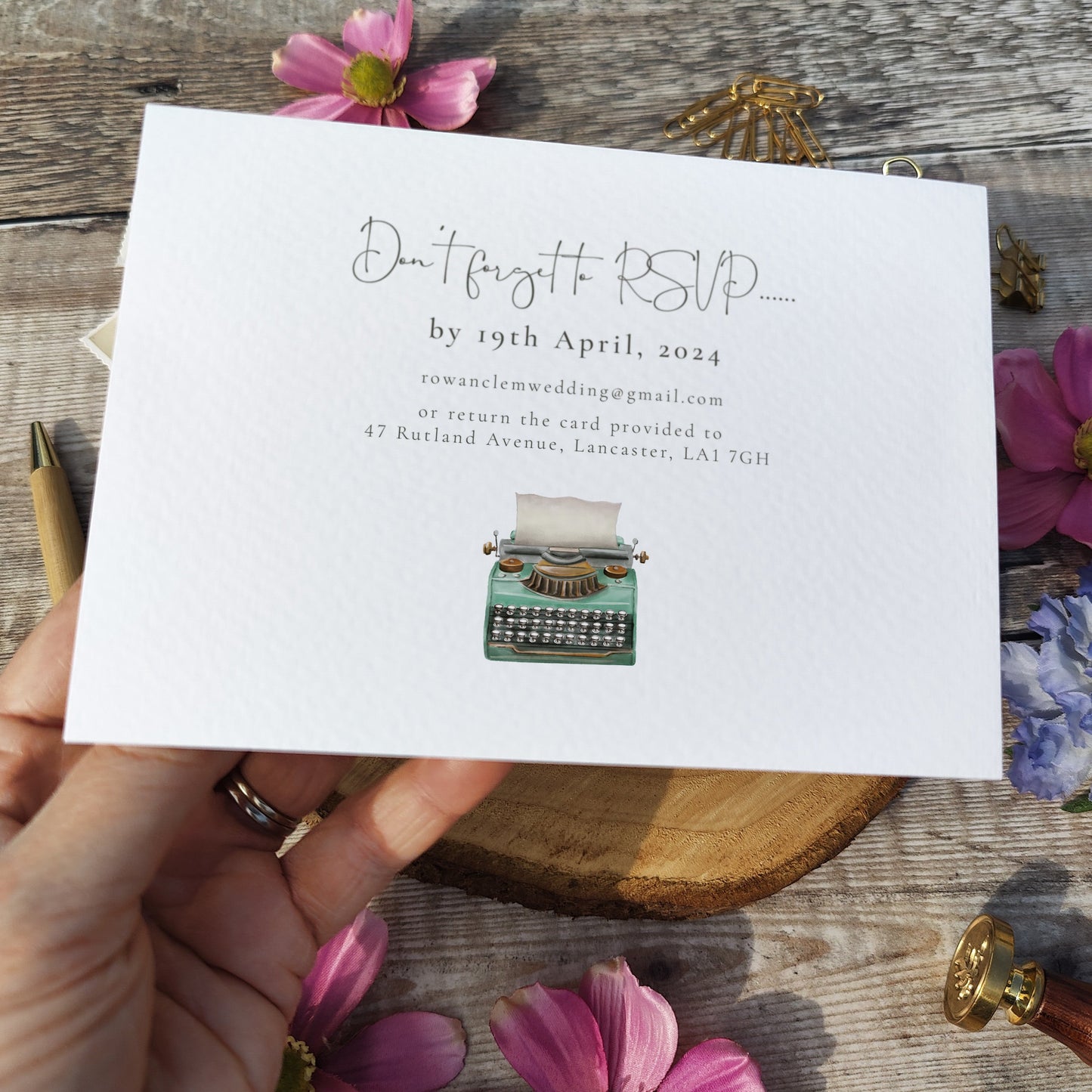 Dried Flowers Wedding Invitation Poster