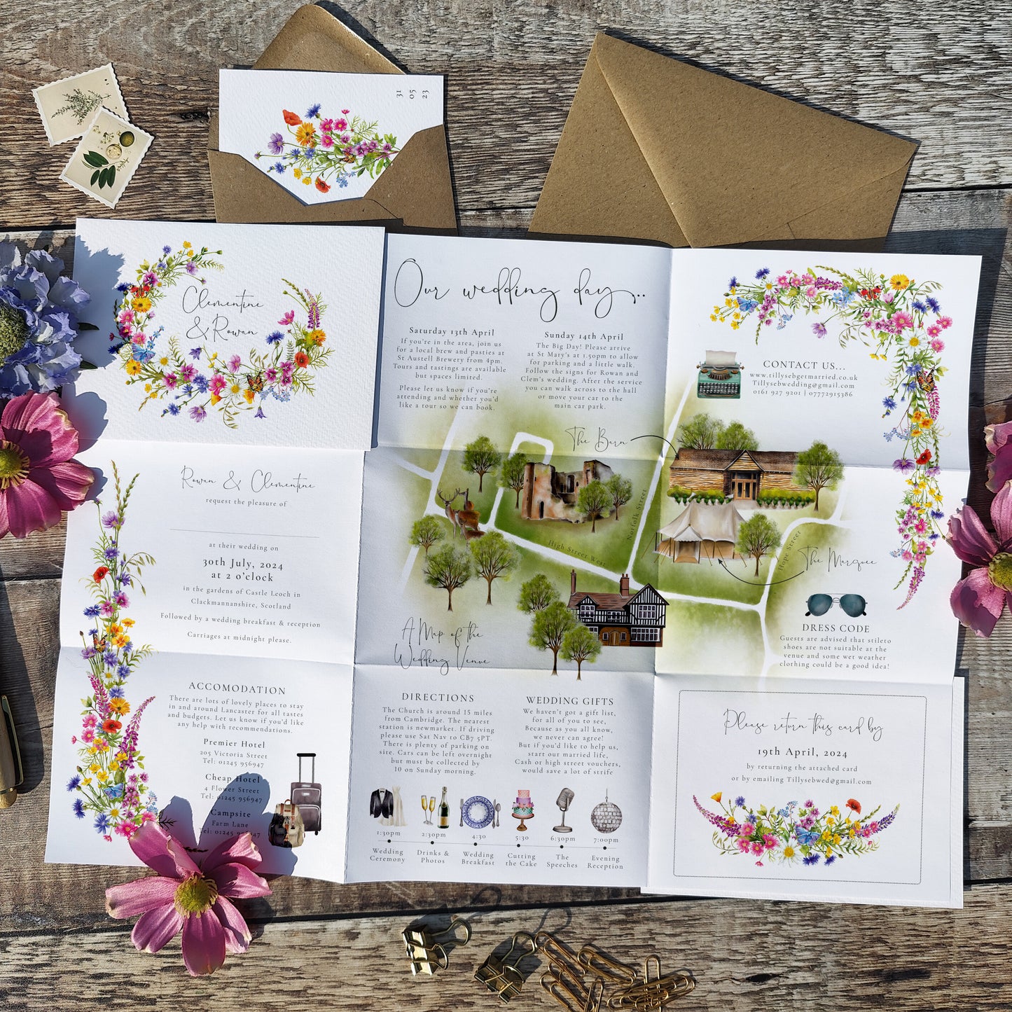 Wildflower Wedding Invitation Poster