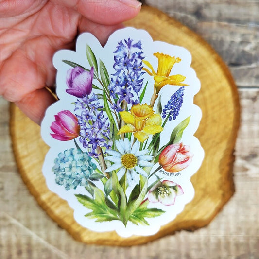 Spring Flowers Vinyl Sticker