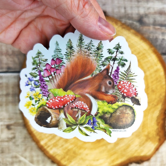 Squirrel Vinyl Sticker