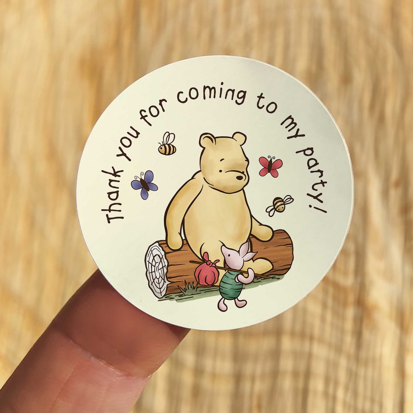 Winnie and Piglet Thank You Stickers (35 stickers)