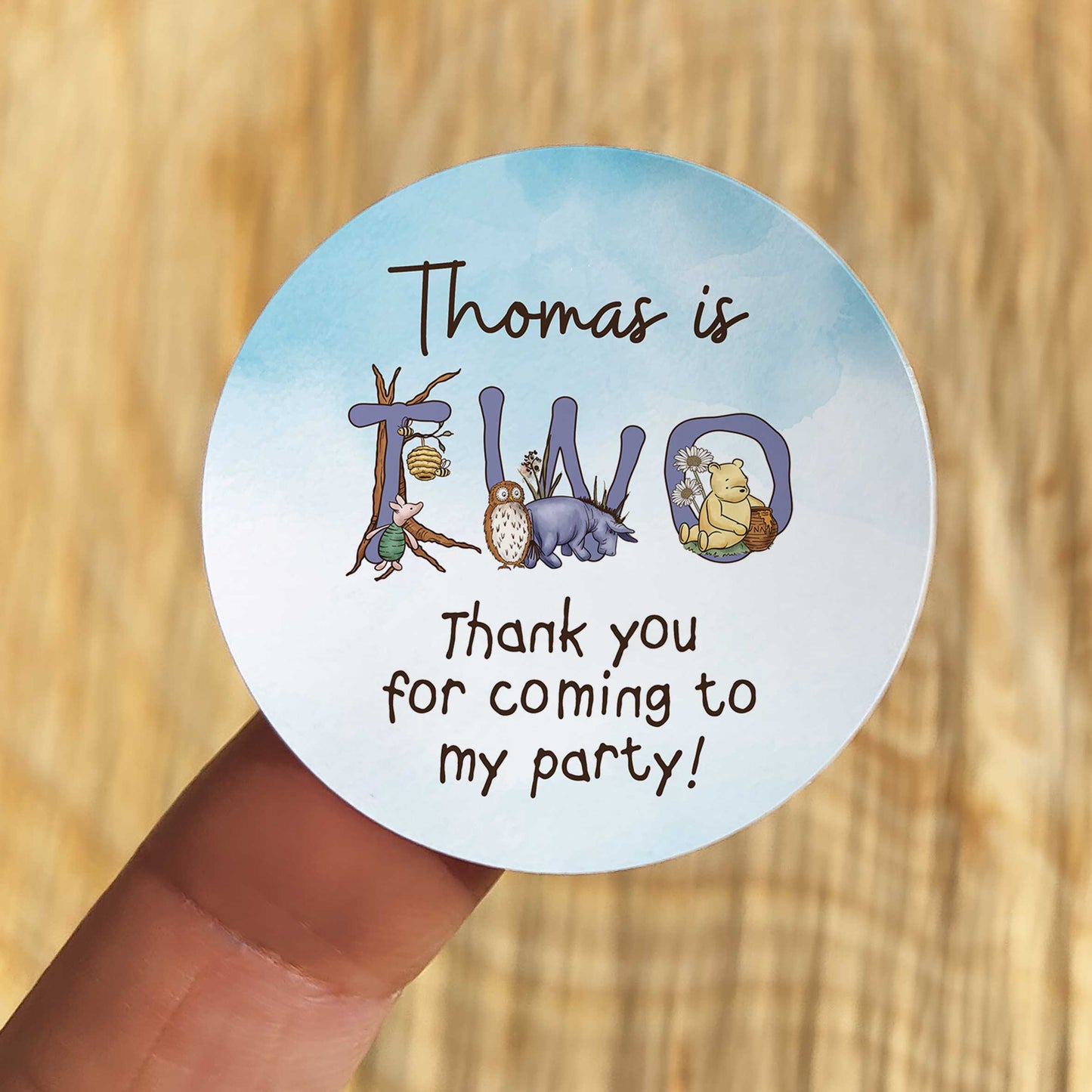 Winnie Personalised Age Stickers (35 stickers)