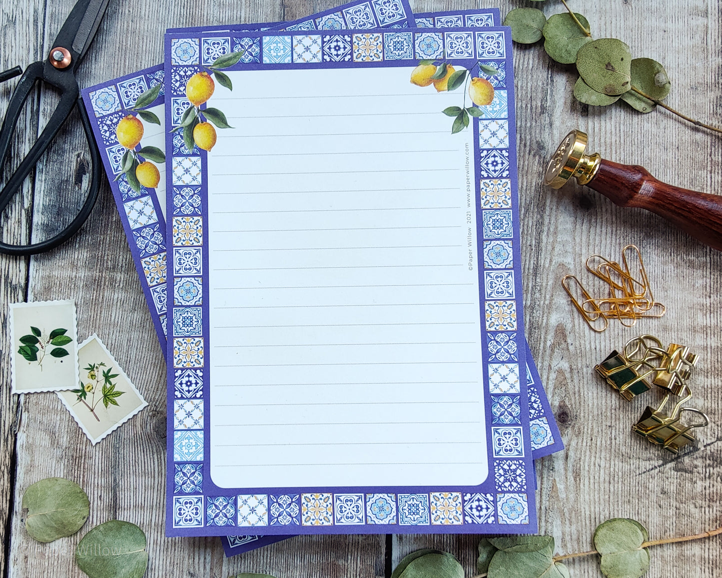 Mediterranean Lemons A5 Notepad