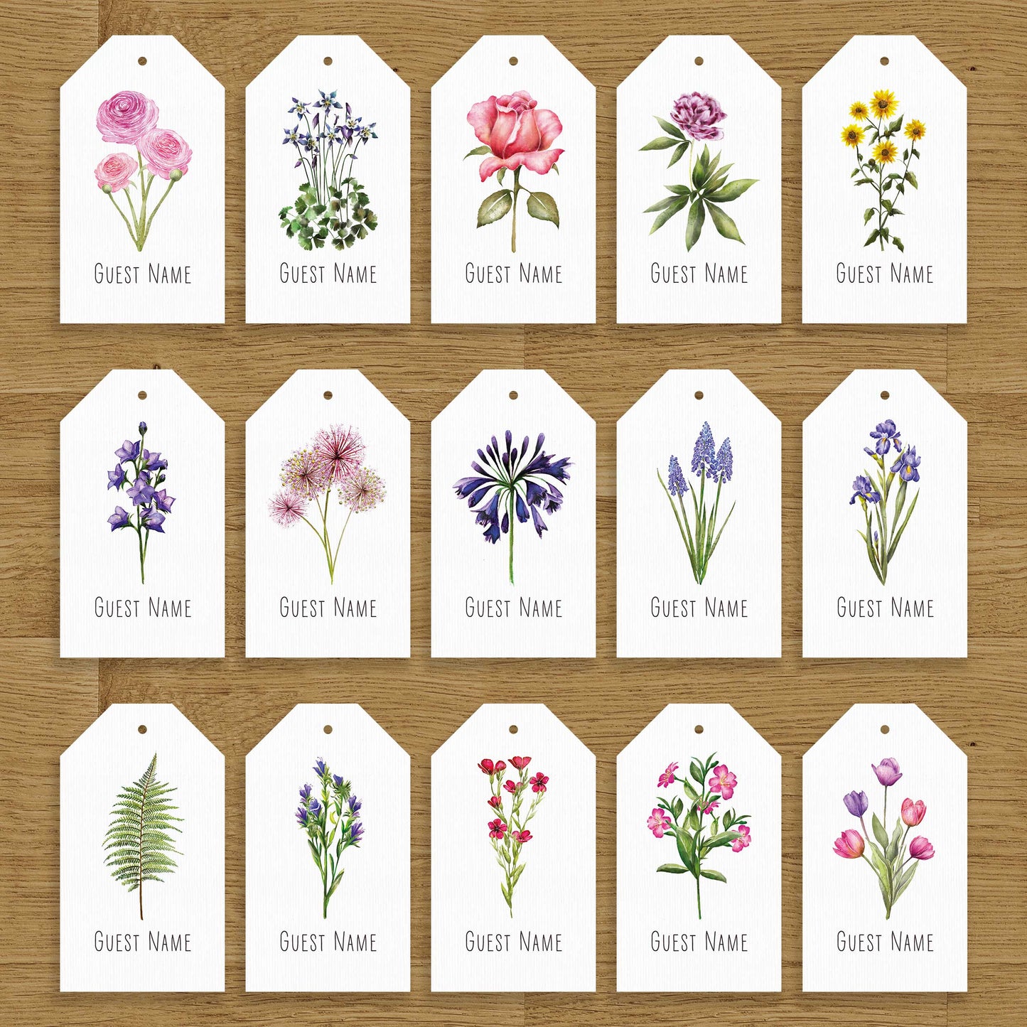 Wildflower Meadow Luggage Tags
