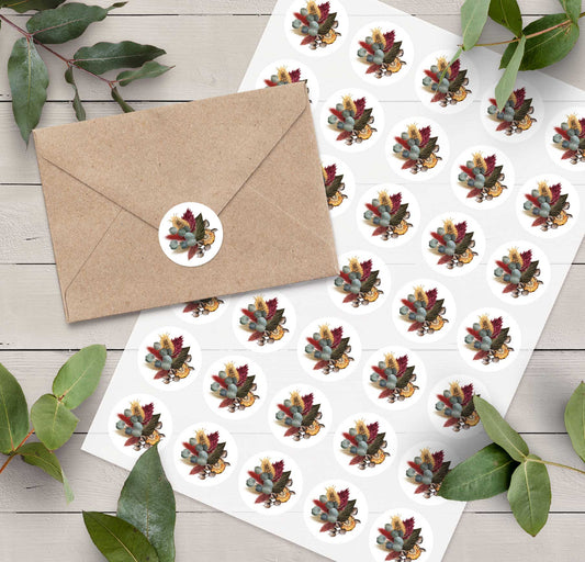 Dried Flowers Stickers (35 stickers)