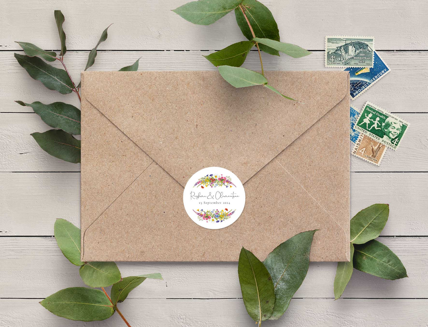 Wildflower Meadow Personalised Stickers (35 stickers)