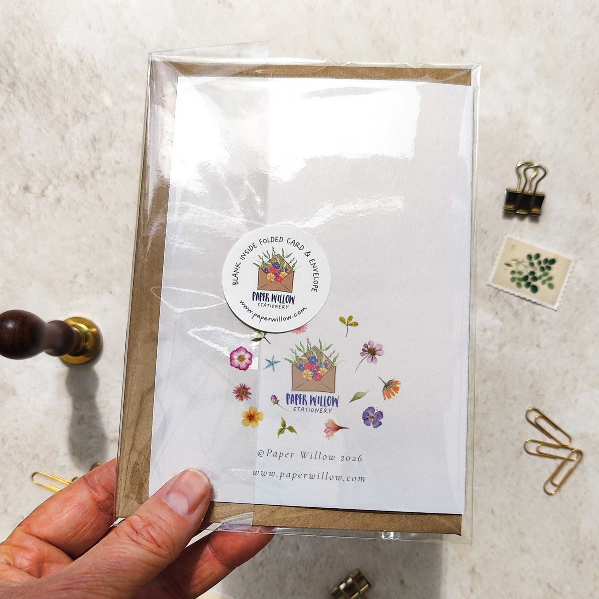Pressed Flowers Personalised Wedding Card