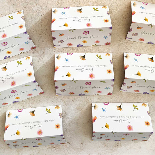Pressed Wildflowers Place Cards