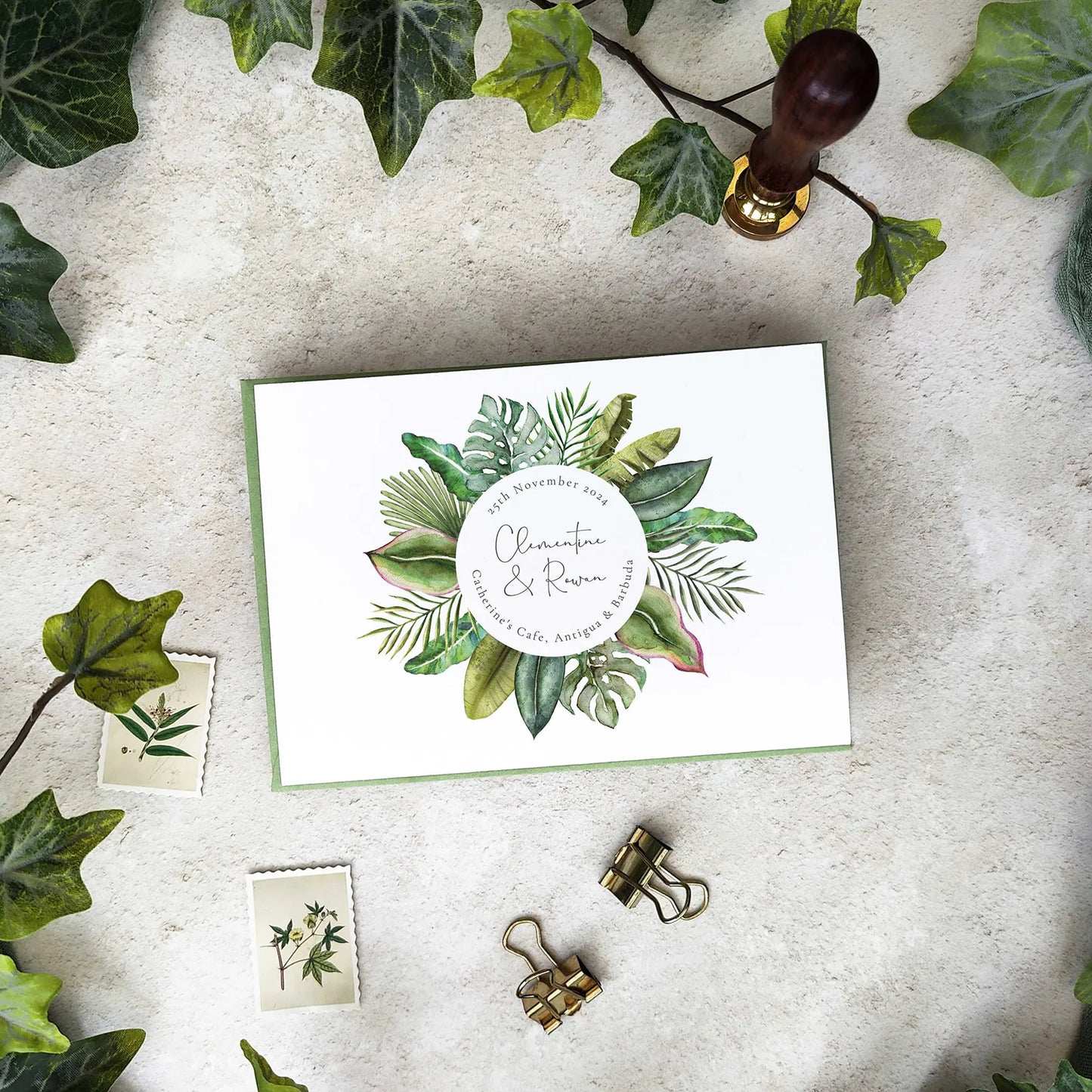 Rainforest Concertina Invitation