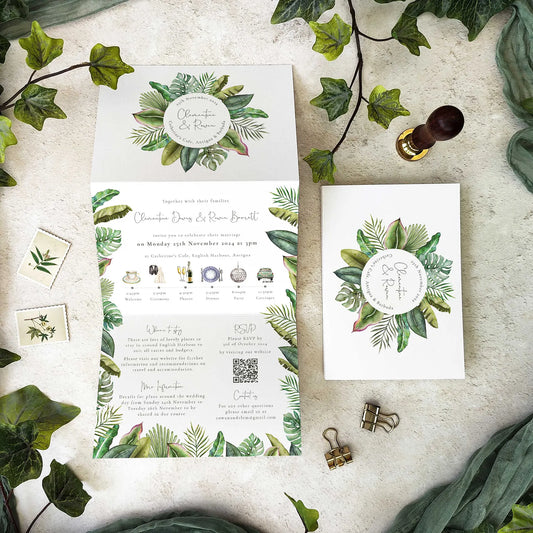 Rainforest Concertina Invitation