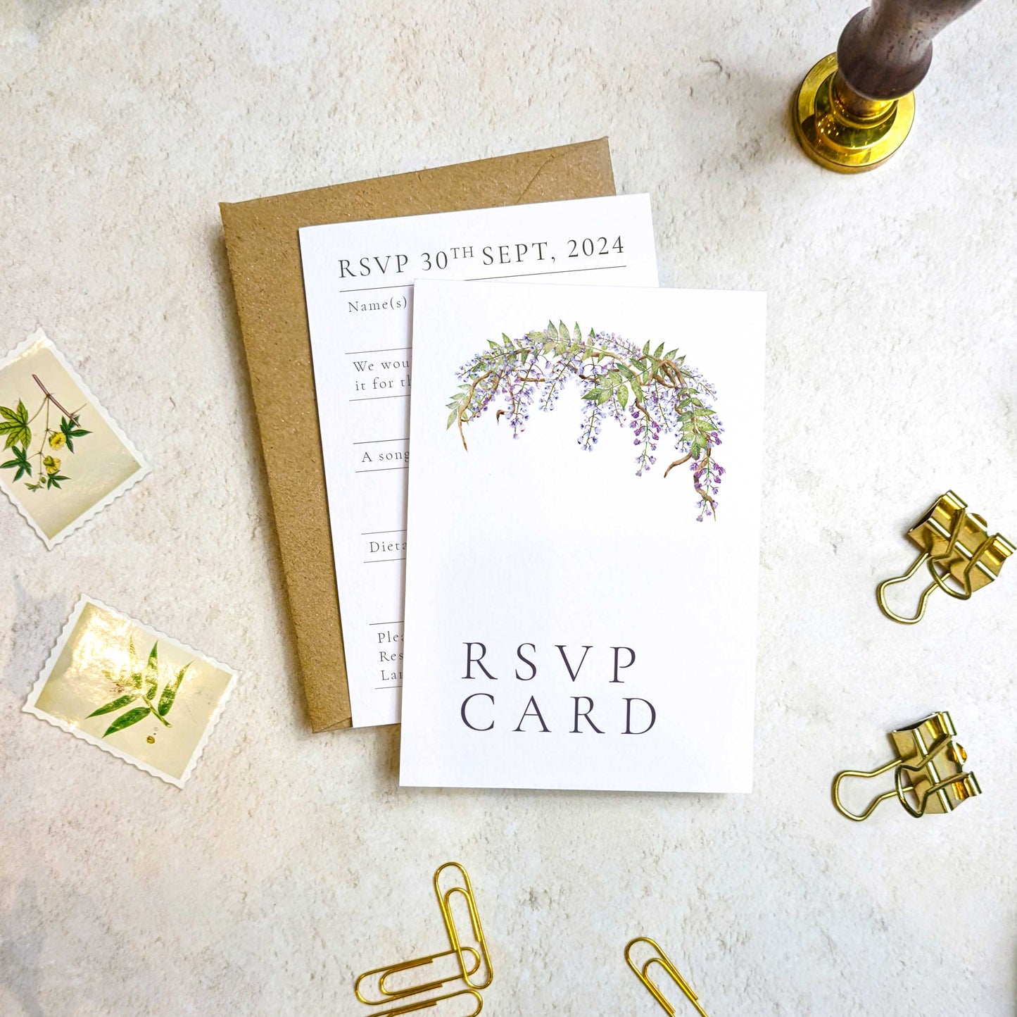 Regency Wisteria A5 Invitation