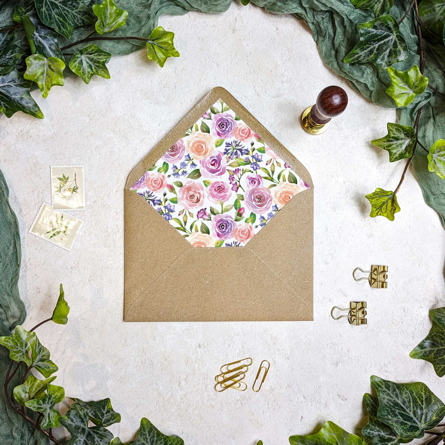 Rose Garden A5 Invitation