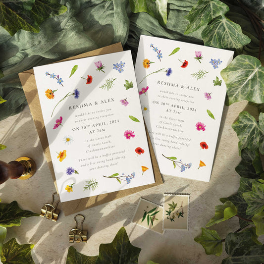 Wildflower Meadow Scatter Evening Invitation