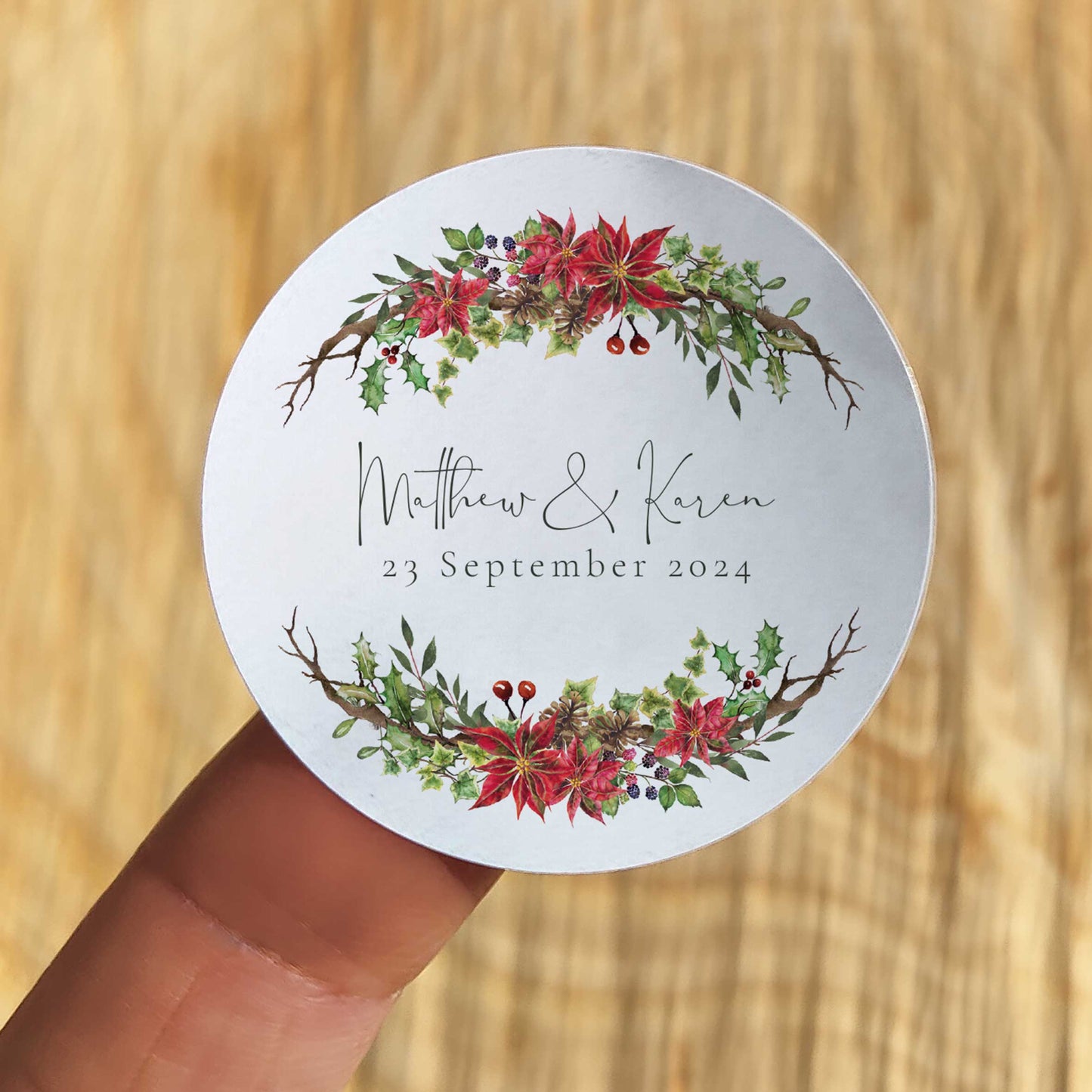 Christmas Watercolours Personalised Stickers (35 stickers)