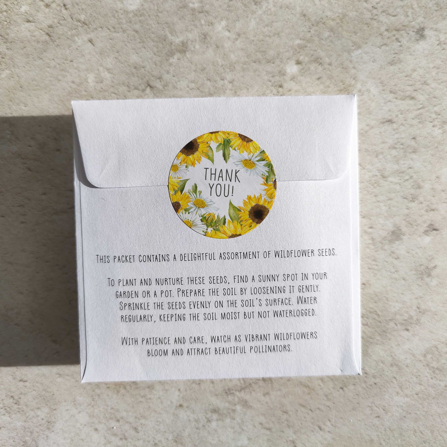 Sunflowers & Daisies Seed Packet Favours (Pack of 10)