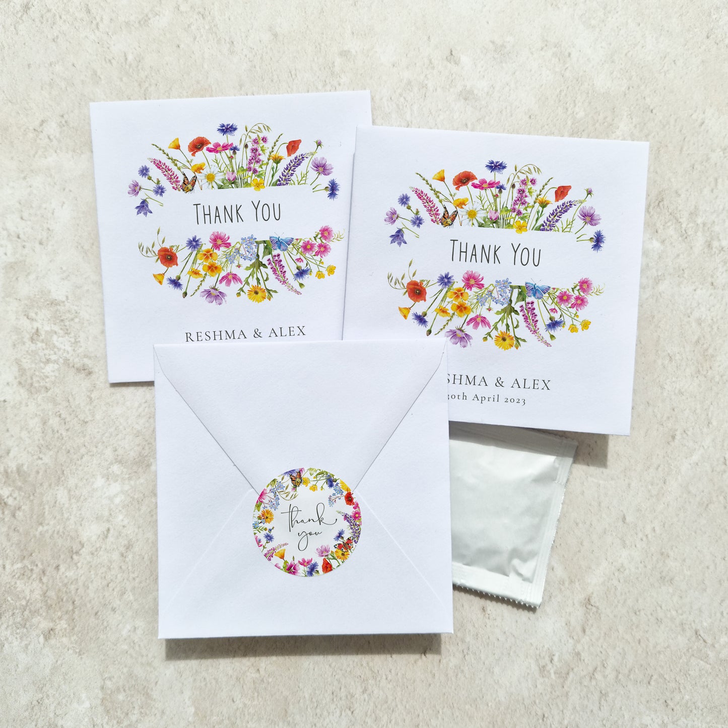 Wildflower Meadow Seed Packet Favours (Thank you) (Pack of 10)