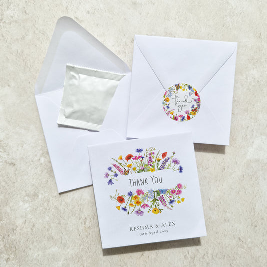 Wildflower Meadow Seed Packet Favours (Thank you) (Pack of 10)