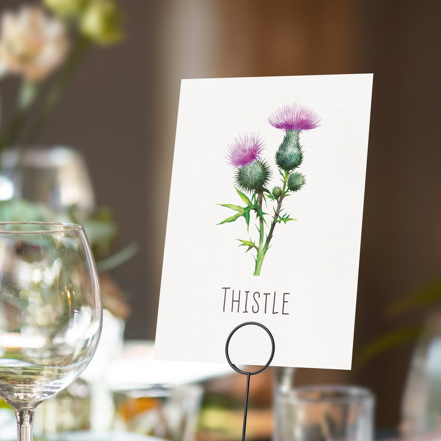 Christmas Watercolour Table Name Cards