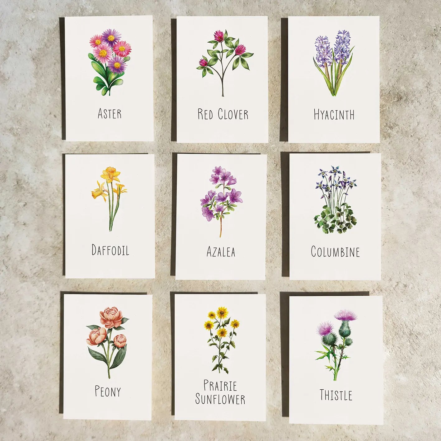 Flower Table Name Cards