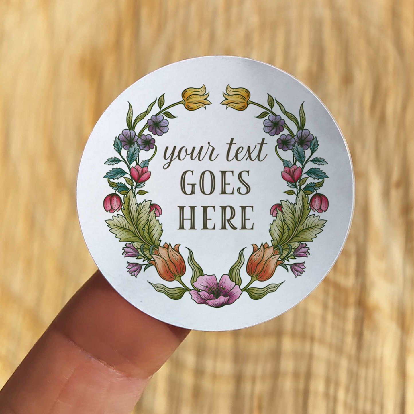 Vintage Retro Floral Personalised Love is Sweet Stickers (35 stickers)