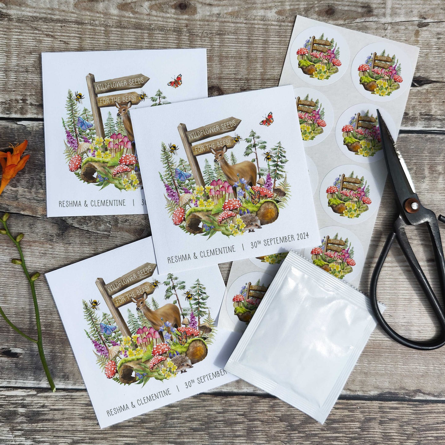 Woodland Animals Seed Packet Favours (Pack of 10)